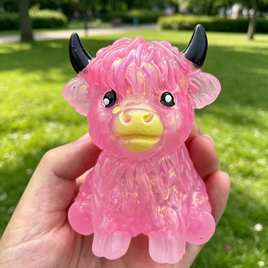 Glitter Highland Cow Fidget Toy