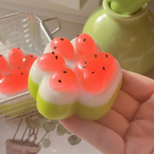 Watermelon Cat Paw Mochi Squishy
